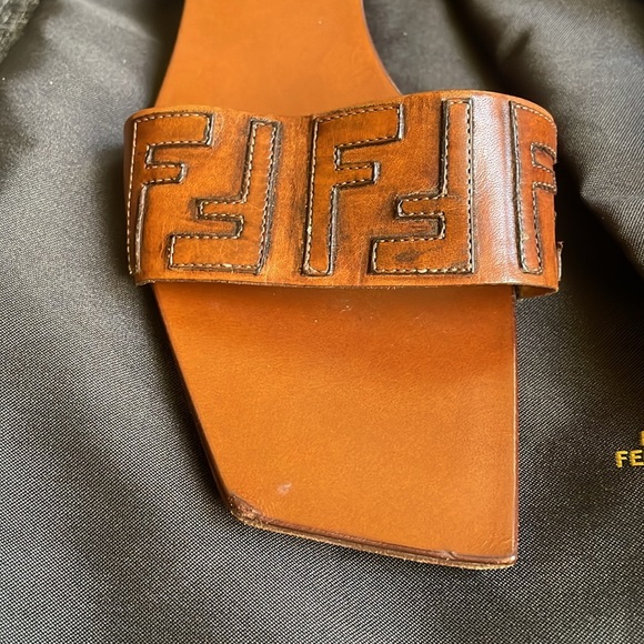 Authentic Fendi Leather Sandals - Picture 2 of 16